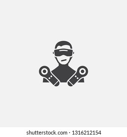 VR game base icon. Simple sign illustration. VR game symbol design. Can be used for web, print and mobile