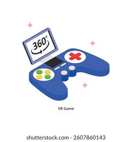 VR Game Concept isometric Style Illustrations. Eps 10 File