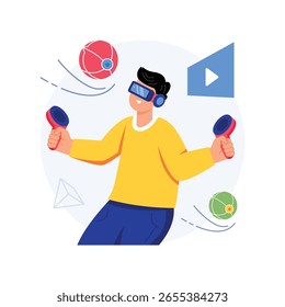 Ilustraciones de estilo de concepto de juego de Vr. Archivo EPS 10  