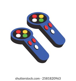 Vr Game Controller Vector Flat Isometric Icon Style illustration. Eps 10 File