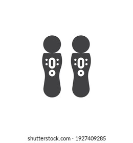 VR game controller vector icon. filled flat sign for mobile concept and web design. Virtual reality gamepad glyph icon. Symbol, logo illustration. Vector graphics