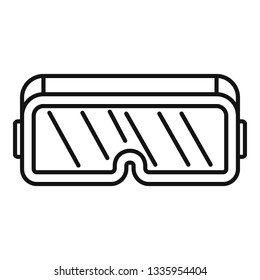 Vr game goggles icon. Outline vr game goggles vector icon for web design isolated on white background