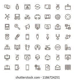 VR game icon set. Collection of high quality black outline logo for web site design and mobile apps. Vector illustration on a white background.