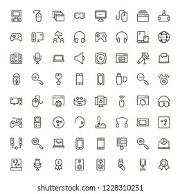 VR game icon set. Collection of high quality black outline logo for web site design and mobile apps. Vector illustration on a white background.