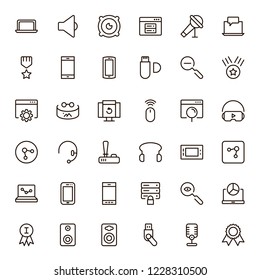 VR game icon set. Collection of high quality black outline logo for web site design and mobile apps. Vector illustration on a white background.