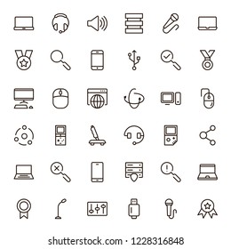 VR game icon set. Collection of high quality black outline logo for web site design and mobile apps. Vector illustration on a white background.