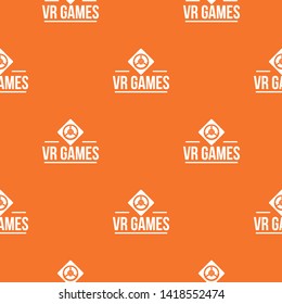Vr game pattern vector orange for any web design best