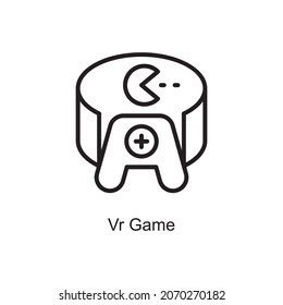 Vr Juego Icono de moda aislado en fondo blanco y en blanco para tu diseño