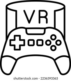 Vr Game vector icon. Can be used for printing, mobile and web applications.