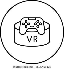 Vr Ícone de vetor do jogo. Pode ser usado para impressão, aplicativos móveis e da Web.