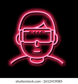 vr games geek neon light sign vector. vr games geek sign. isolated symbol illustration