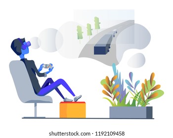 VR Gaming 2D Graphic