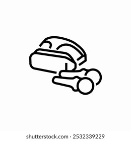 vr gaming console icon sign vector
