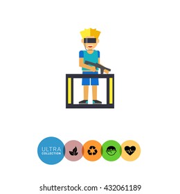 VR gaming flat icon