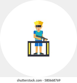 VR gaming flat icon