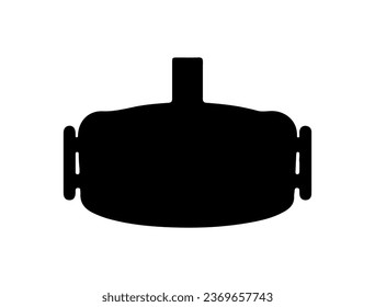 VR Gaming Headset Silhouette Vektorgrafik
