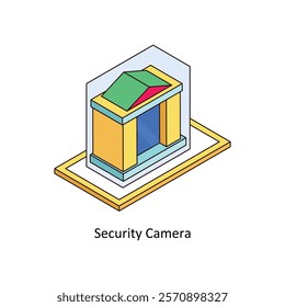 VR Gaming isometric Colored illustration. EPS File stock illustration