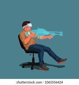 vr gaming sitting