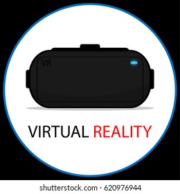 vr gear glasses set flat vector