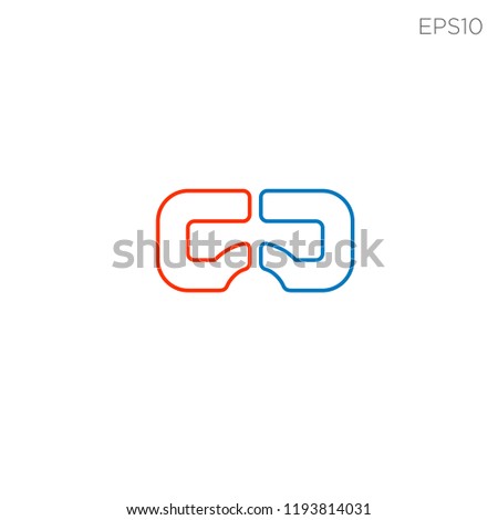 VR Glasess logo template vector illustration