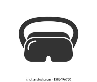 VR glass.  Virtual reality gadget  icon.  Vr headset icon. 