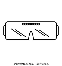 vr glasses device gadget outline vector illustration eps 10