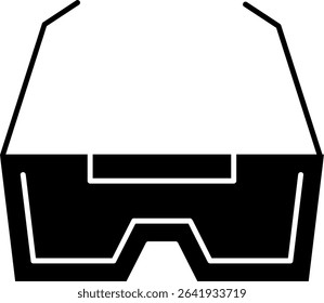 VR Glasses Glyph Vector Icon Design