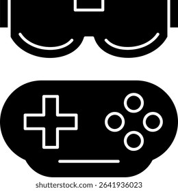 VR Glasses Glyph Vector Icon Design