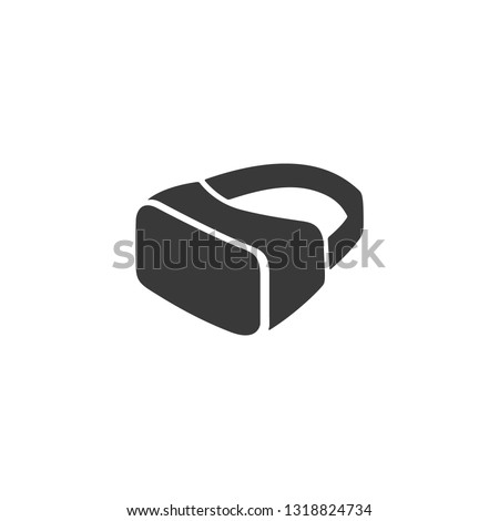 VR Glasses, googles headset vector sign isolated on white, flat design for website.