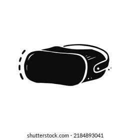 Vr glasses hand drawn doodle element. Sketch line style vr helmet. Vector illustration isolated.