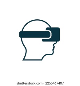 VR Brillen Headset Technologie Design. Panoramasicht auf die virtuelle Realität