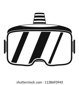 Vr glasses headset icon. Simple illustration of vr glasses headset vector icon for web design isolated on white background