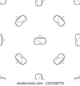 Vr glasses headset pattern seamless vector repeat geometric for any web design