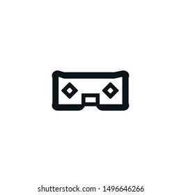 Vr Glasses Icon. 3d Glasses Sign