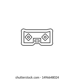 Vr Glasses Icon. 3d Glasses Sign