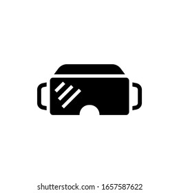 Vr glasses icon in black solid flat design icon isolated on white background