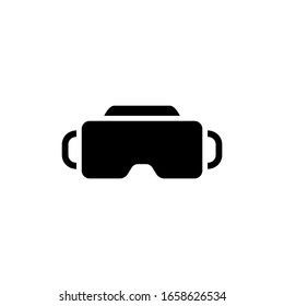 Vr glasses icon in black solid flat design icon isolated on white background