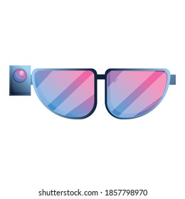 Vr glasses icon. Cartoon of vr glasses vector icon for web design isolated on white background