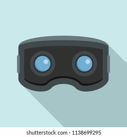 Vr glasses icon. Flat illustration of vr glasses vector icon for web design