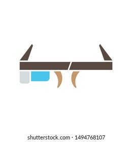 VR glasses icon. flat illustration of VR glasses vector icon. VR glasses sign symbol