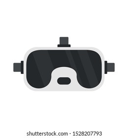 Vr glasses icon. Flat illustration of vr glasses vector icon for web design
