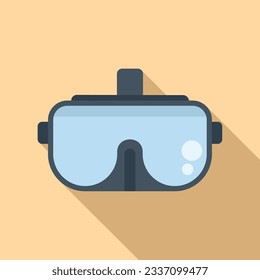 Vr glasses icon flat vector. Headset 3d. Video digital