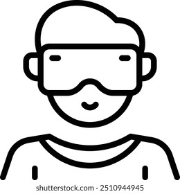 Vr Glasses Icon. Goggles Icon