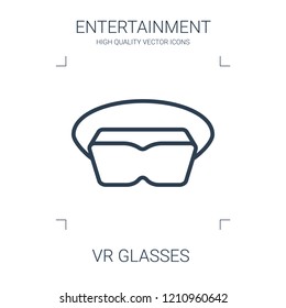 vr glasses icon. high quality line vr glasses icon on white background. from entertainment collection flat trendy vector vr glasses symbol. use for web and mobile