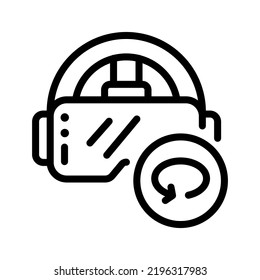 icono vr gafas ilustración de trazo editable