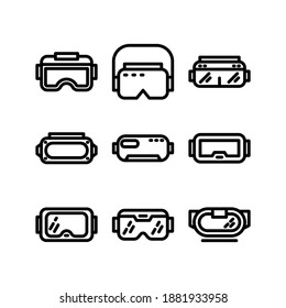 VR Glasses icon or logo isolated sign symbol vector illustration - Collection of high quality black style vector icons
