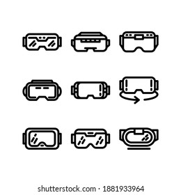 Icono de VR Glasses o logotipo símbolo de signo aislado ilustración vectorial - Colección de iconos vectoriales de estilo negro de alta calidad
