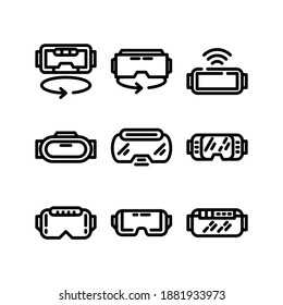 Icono de VR Glasses o logotipo símbolo de signo aislado ilustración vectorial - Colección de iconos vectoriales de estilo negro de alta calidad
