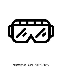 Icono de VR Glasses o logotipo símbolo de signo aislado ilustración vectorial - iconos vectoriales de estilo negro de alta calidad
