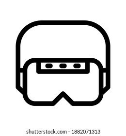 VR-Gläser-Symbol oder Logo einzeln auf Zeichen, Vektorgrafik - hochwertige Vektorsymbole in schwarzem Stil
